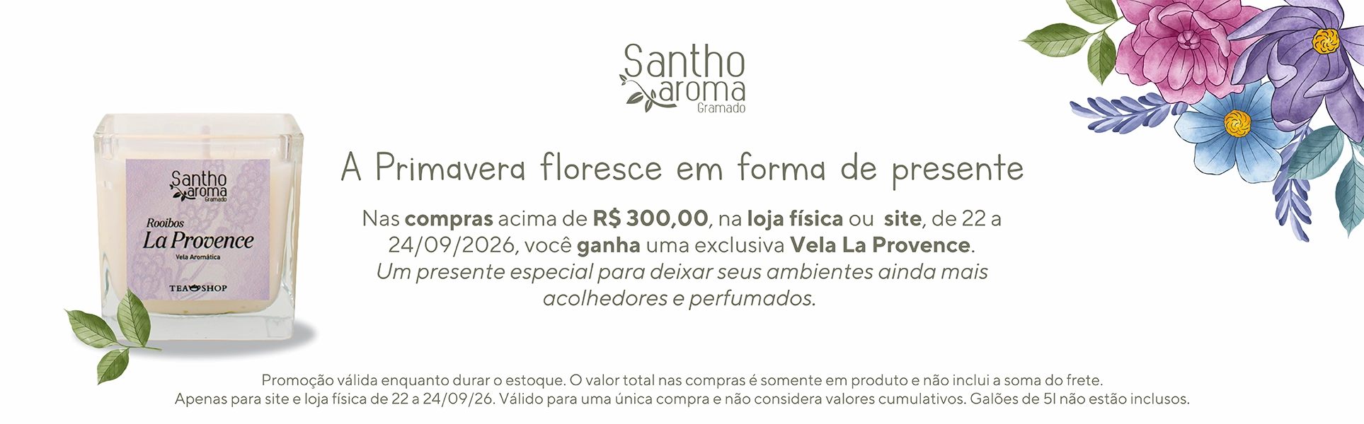 Vela La Provence - Comras acima de R$ 300