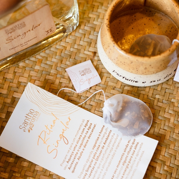 Kit Especial Ritual Singular Difusor de Varetas + Xícara + 2 Blends (chá)