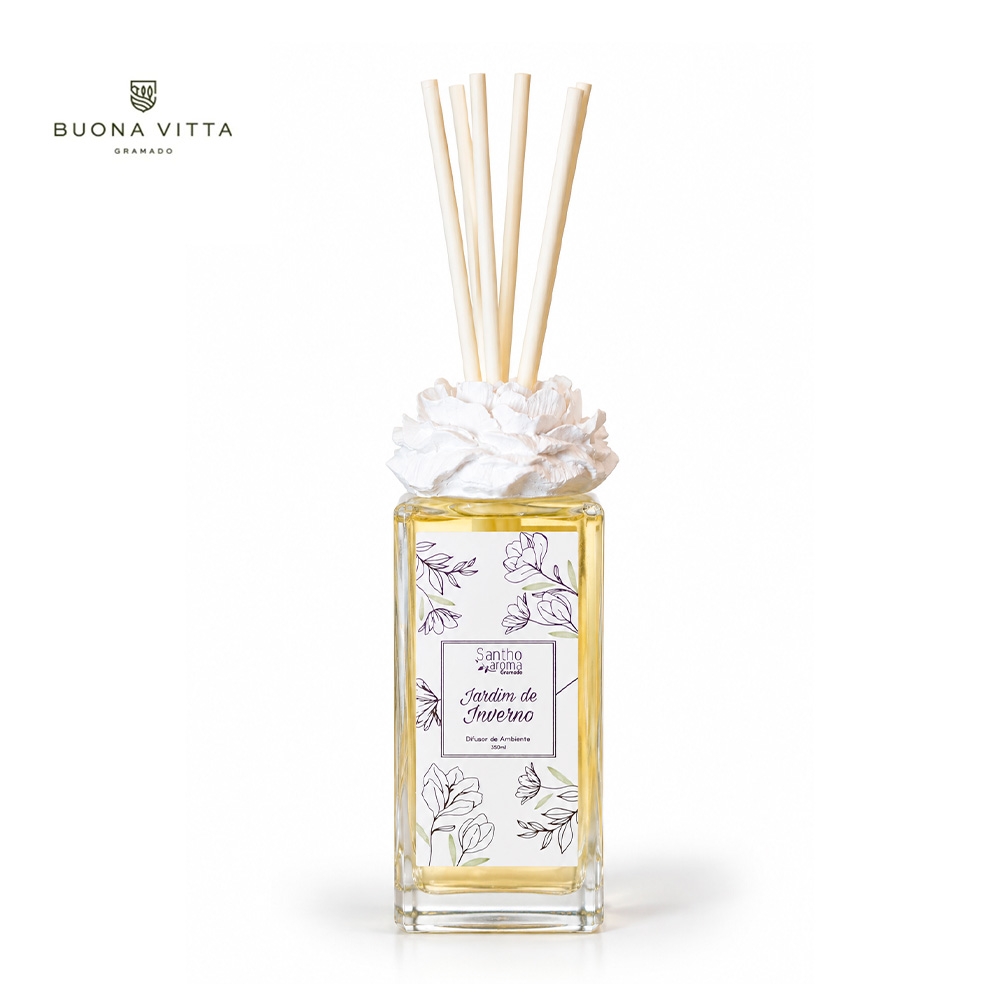 Difusor de Aromas com Varetas com Flor Jardim de Inverno 350ml