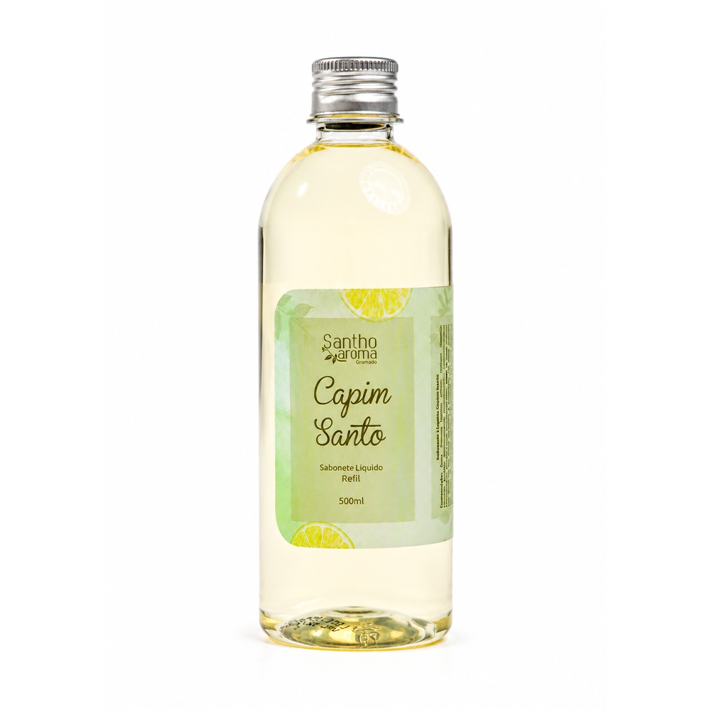 Refil Sabonete Líquido Transparente Capim Santo 500 ml