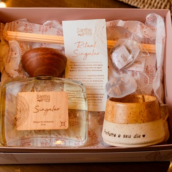 Kit Especial Ritual Singular Difusor de varetas 350ml + xícara + 2 blends(chá)
