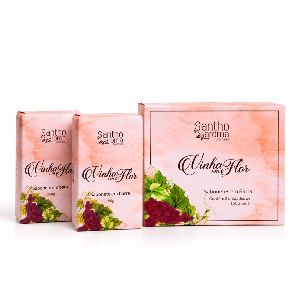 Caixa Sabonetes em Barra Vinha em Flor 150g cada