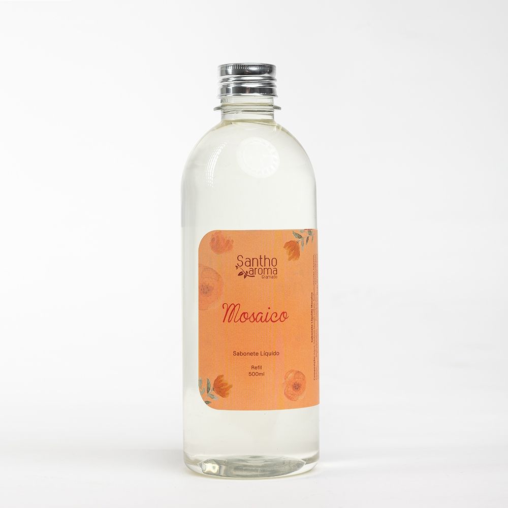 Refil Sabonete Líquido Transparente Mosaico 500ml