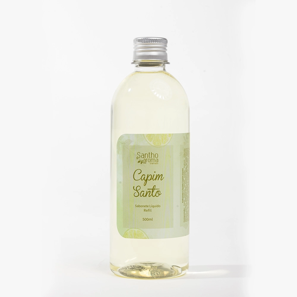 Refil Sabonete Líquido Transparente Capim Santo 500ml
