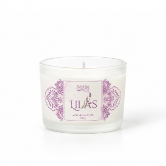 Vela Aromática Lilás 100g