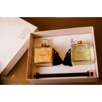 Kit Especial Havana Difusor de Varetas Vidro 350ml + Sabonete Líquido vidro 350ml