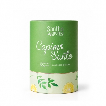 Tubete com 3 Sabonetes em Barra Capim Santo 80g cada