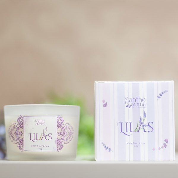 Vela Aromática Lilás
