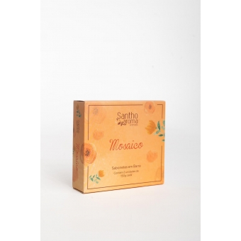 Caixa com 2 sabonetes em barra Mosaico 150g cada