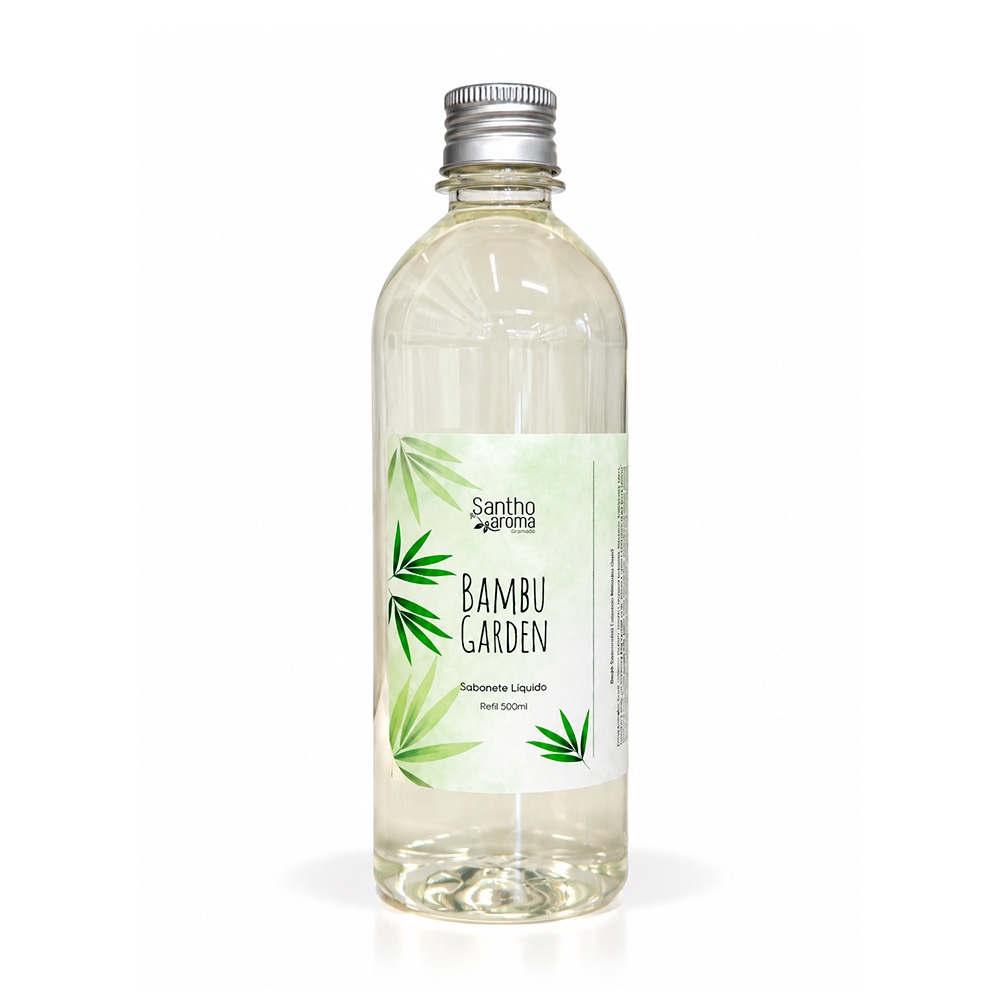 Refil Sabonete Líquido Transparente Bambu Garden 500ml