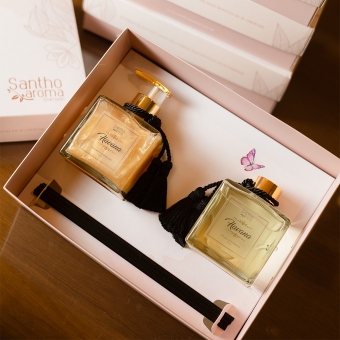 Kit Caixa Havana Difusor de Varetas + Sabonete Líquido